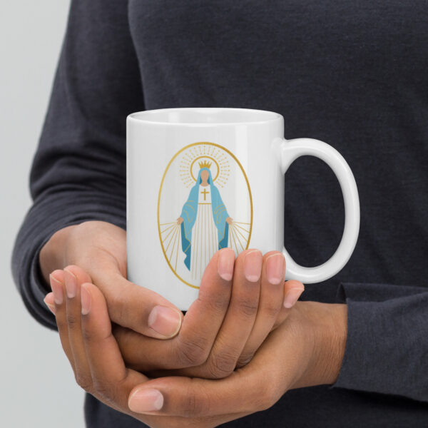 Religious Mug with Virgin Mary Image